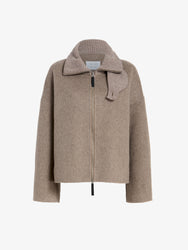 Proenza Schouler still life image of Carina Jacket in Splittable Wool in walnut melange