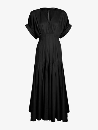 Proenza Schouler flat image of Ciara Dress in Eco Compact Poplin in black