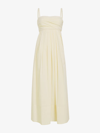 Proenza Schouler Still Life image of Claudine Dress in Tech Poplin in Butter