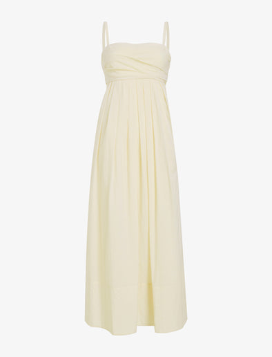 Proenza Schouler Still Life image of Claudine Dress in Tech Poplin in Butter