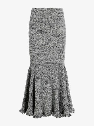 Proenza Schouler Still Life Image of Colette Skirt in Popcorn Slub in Plaster Multi