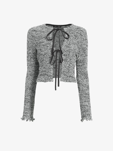 Proenza Schouler Still Life Image of Colette Top in Popcorn Slub in Plaster Multi