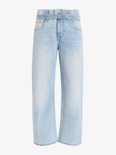 Proenza Schouler Flat image of Cropped Ellsworth Jean in light wash