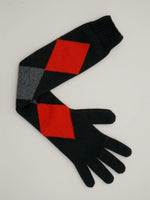 Proenza Schouler Still Life aerial image of Vivian Gloves In Argyle Cashmere Knit in Black Multi