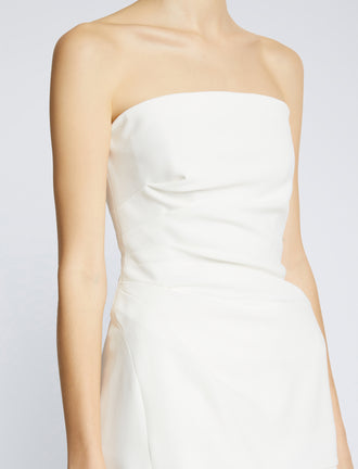 Proenza Schouler Detail image of Damea Top in Matte Double Crepe in white