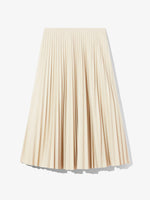 Flat image of Daphne Skirt In Faux Leather in parchment