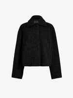 Flat image of Darcy Jacket in Brushed Wool Cashmere in black