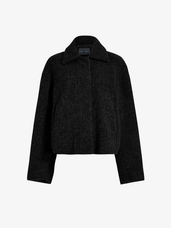 Flat image of Darcy Jacket in Brushed Wool Cashmere in black