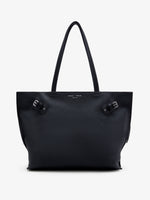 Front image of Days Tote in Pebbled Calf Skin in BLACK
