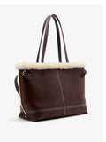 Proenza Schouler side image of Days Tote in Nappa Shearling in CHESTNUT
