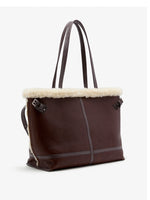 Proenza Schouler side image of Days Tote in Nappa Shearling in CHESTNUT