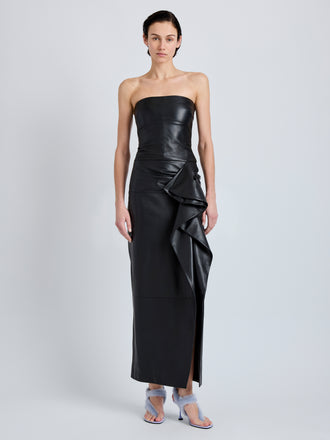 Alonna Dress in Leather
