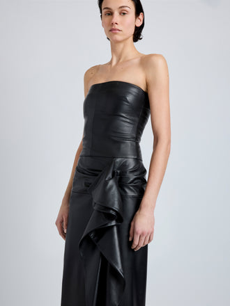 Alonna Dress in Leather