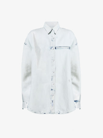 Proenza Schouler flat image of Kruger Top in Bleach Out