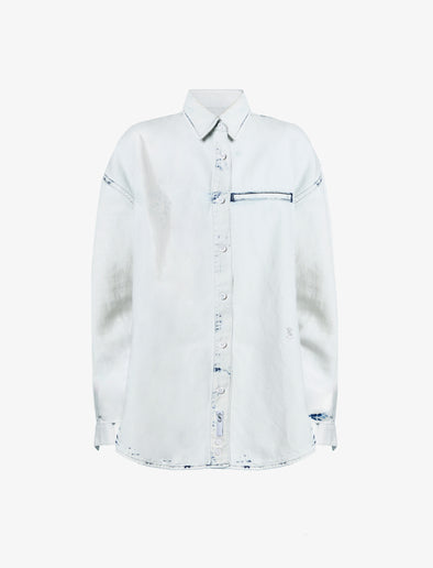 Proenza Schouler flat image of Kruger Top in Bleach Out