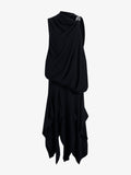 Proenza Schouler Still Life image of Denise Dress in Viscose Crepe in Black