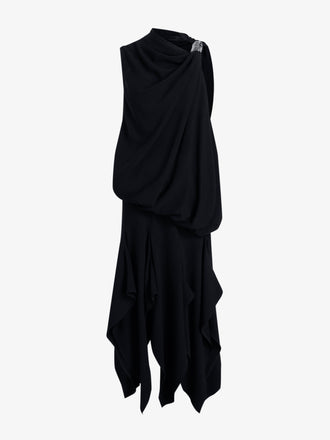 Proenza Schouler Still Life image of Denise Dress in Viscose Crepe in Black
