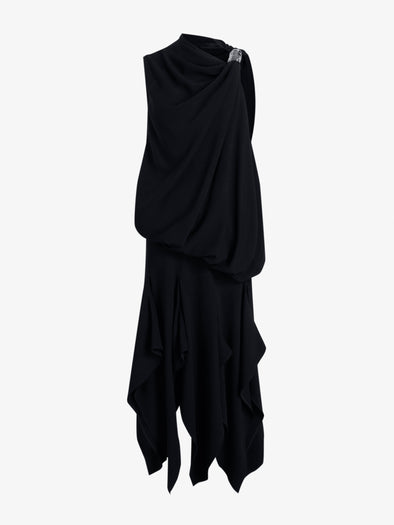 Proenza Schouler Still Life image of Denise Dress in Viscose Crepe in Black