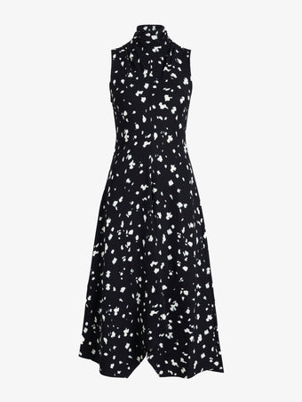 Proenza Schouler still life image of Devora Dress in Printed Viscose in black multi
