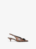 Proenza Schouler Front Image of Dome Slash Slingbacks in Embossed Python 