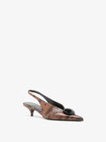 Proenza Schouler 3/4 Image of Dome Slash Slingbacks in Embossed Python