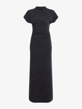 Proenza Schouler Still life image of Abie Dress in Clean Boiled Wool in Dark Grey