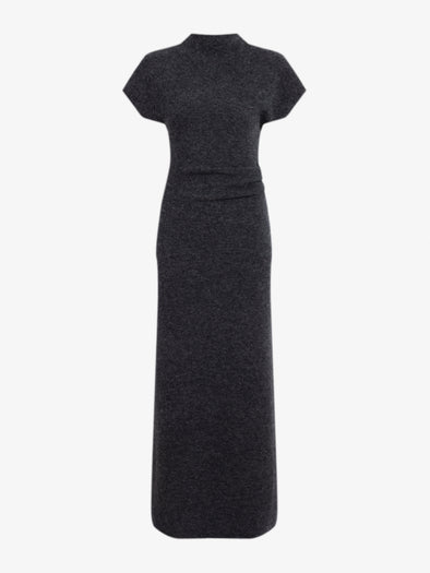 Proenza Schouler Still life image of Abie Dress in Clean Boiled Wool in Dark Grey
