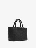 Proenza Schouler Still Life Side Image of East West Chelsea Tote in Raffia in Black