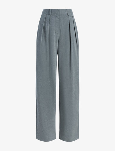Proenza Schouler Still Life image of Eleanor Pant in Melange Flannel in GREY MELANGE