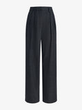Proenza Schouler Still Life image of Eleanor Pant in Grid Flannel in CARBON MELANGE