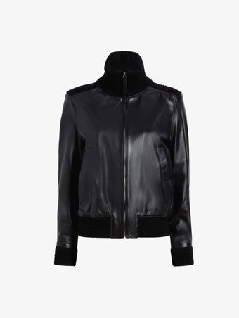 Proenza Schouler still life image of Elenora Jacket in Lightweight Leather in Black