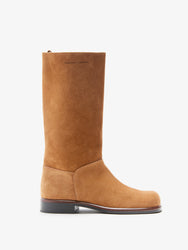 Proenza Schouler Front Still Life Image of Esme Boot in Calfsuede in Cuoio 
