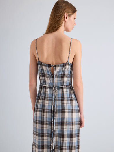Evelyn Dress in Plaid Gauze