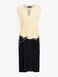 Proenza Schouler flat image of Ezra Dress in Printed Viscose in black multi