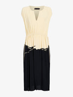 Proenza Schouler flat image of Ezra Dress in Printed Viscose in black multi