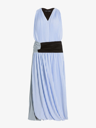 Proenza Schouler Still Life Image of FIORA DRESS IN TEXTURED SHEER in Light Blue Multi