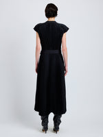 Proenza Schouler Back full length image of Farah Dress In Tech Crepe in black