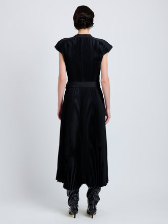 Proenza Schouler Back full length image of Farah Dress In Tech Crepe in black