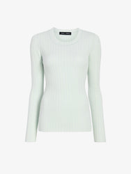 Proenza Schouler Still Life Image of Fedda Top in Micro Pleat Knit in Mint