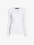 Proenza Schouler Still Life Image of Fedda Top in Micro Pleat Knit in White