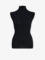 Proenza Schouler Still Life Image of Federica Top in Micro Pleat Knit in Black