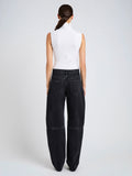 Proenza Schouler Full Length Back image of Model wearing Federica Top in Micro Pleat Knit in White