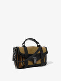 Side image of Mixed Material PS1 Tiny Bag in walnut