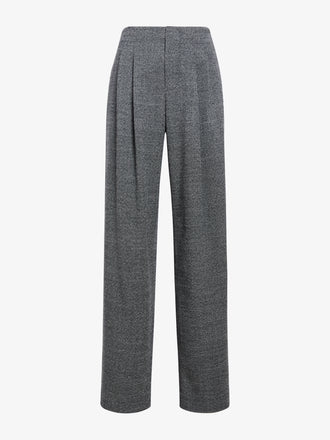 Proenza Schouler Still life image of Fontana Pant in Melange Suiting in dark grey melange