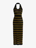 Proenza Schouler Still life image of Frann Dress in Cotton Stripe in Black Multi