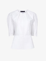 Still Life image of Georgia Top In Eco Poplin in WHITE
