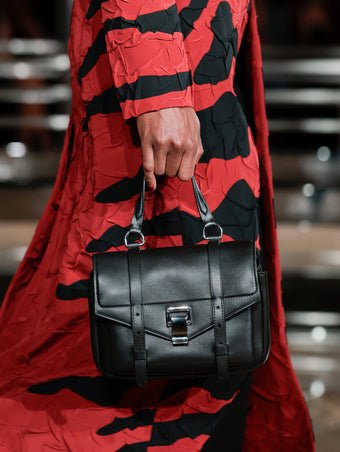 Spring 2027 Runway Detail Image of Mini PS1 Walker in Smooth Calf in Black
