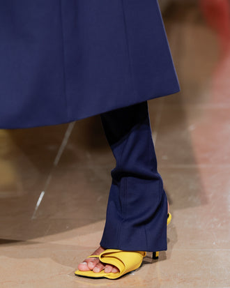 Proenza Schouler Runway Detail Image of New Square Fold Sandals in Yellow