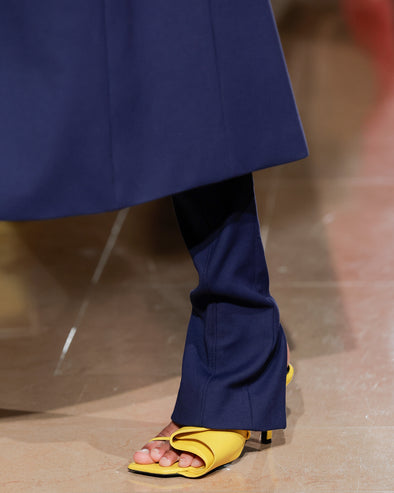 Proenza Schouler Runway Detail Image of New Square Fold Sandals in Yellow