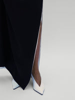 Proenza Schouler Image of model wearing Slash Slingbacks Polished Calf in White
